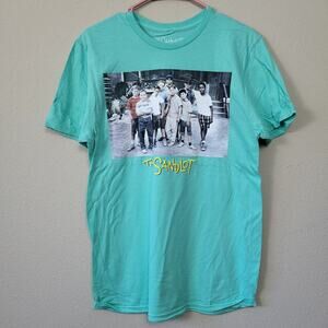 The Sandlot Mens Aqua Cotton Regular Fit Short Sleeve Pullover T Shirt Sz Medium